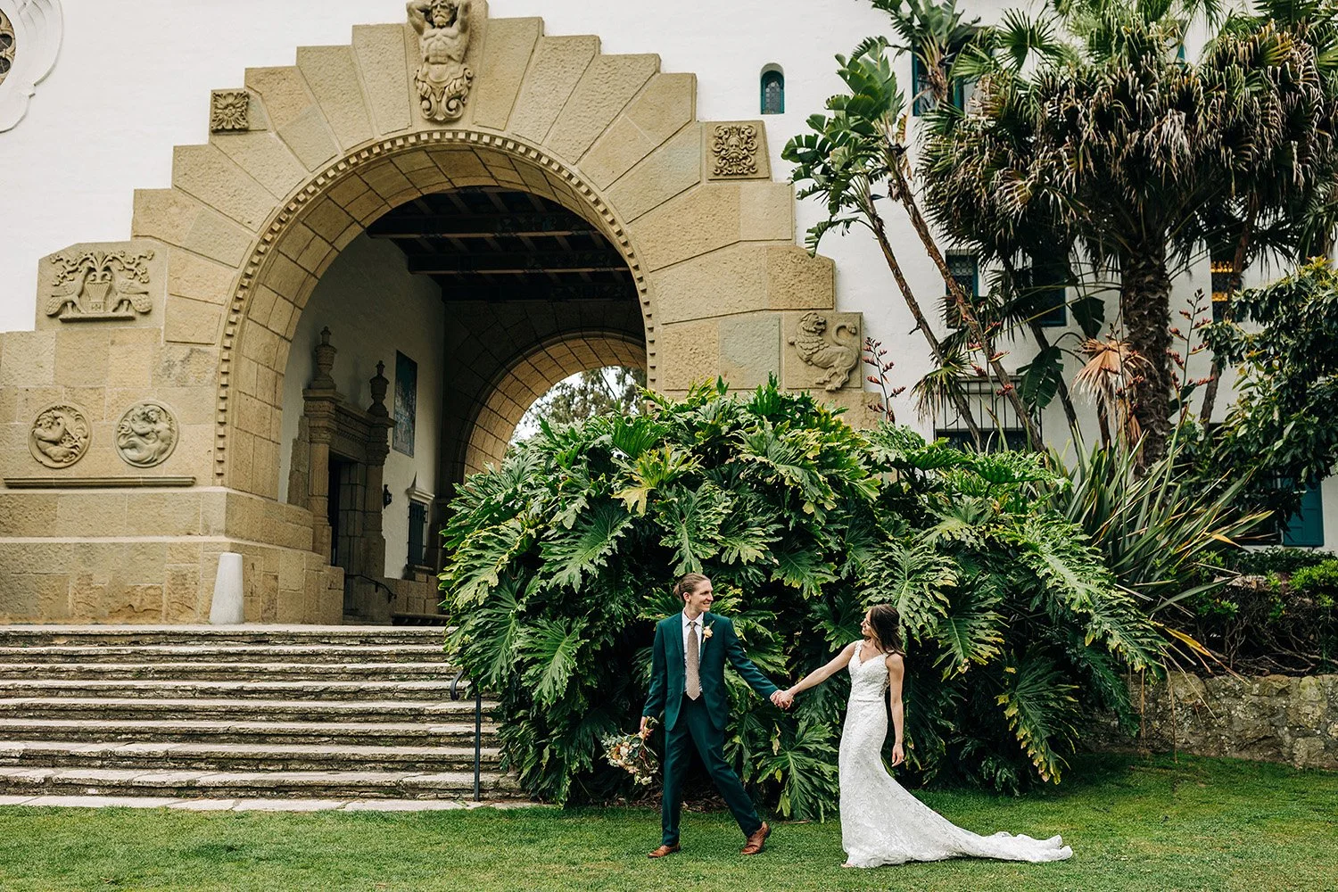Mission Santa Barbara historic architecture and gardens, showcasing the Queen of the Missions' beauty for visitors and photographers