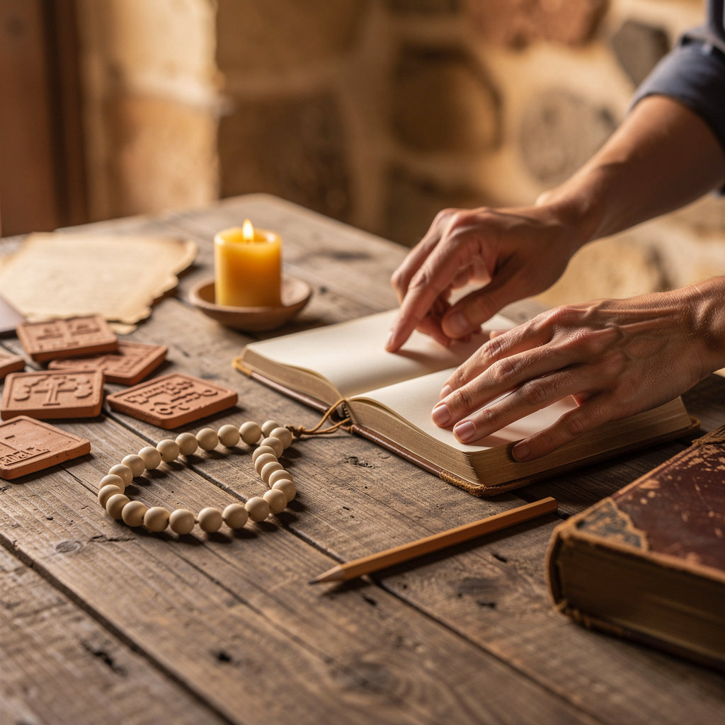 Mission Santa Barbara educational program with students learning about California mission history in the historic courtyard