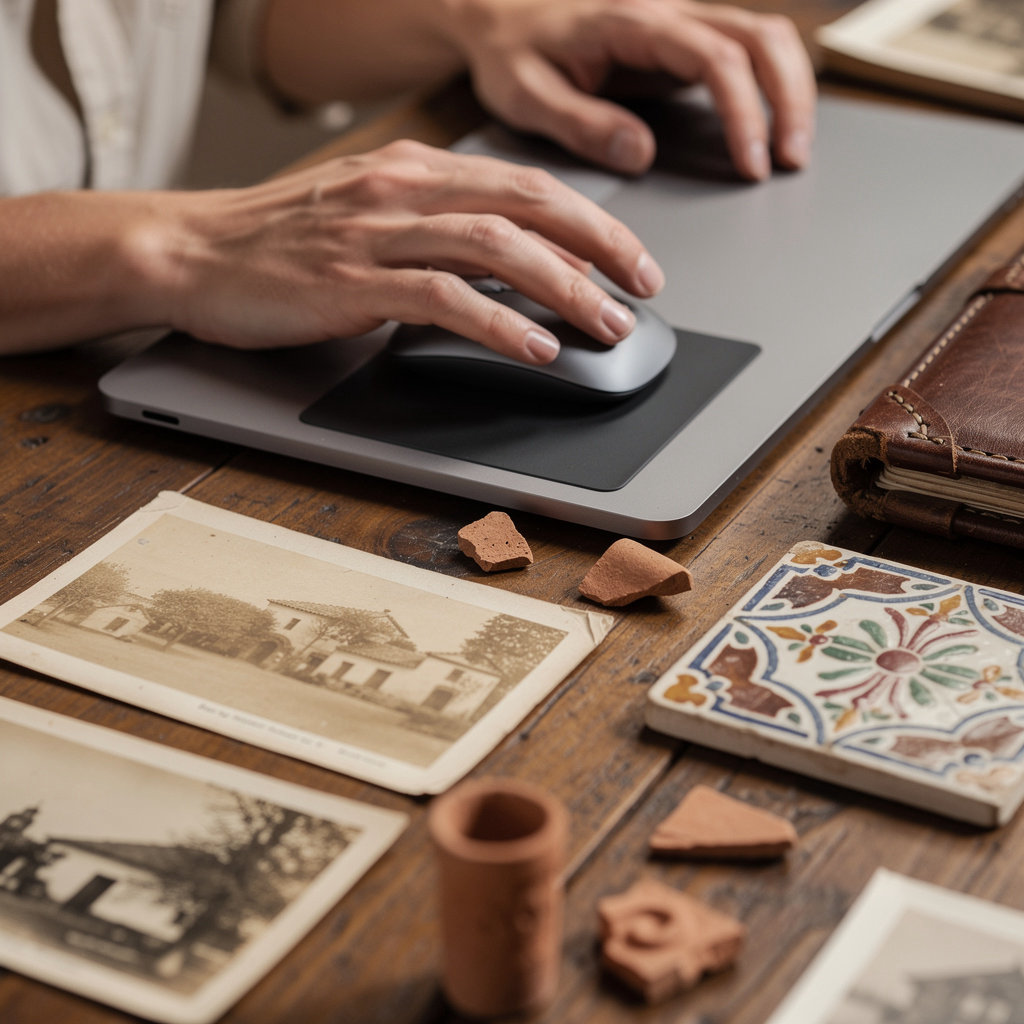 Mission Santa Barbara virtual tour interface showcasing interactive historical timelines and digital exhibits for remote learning